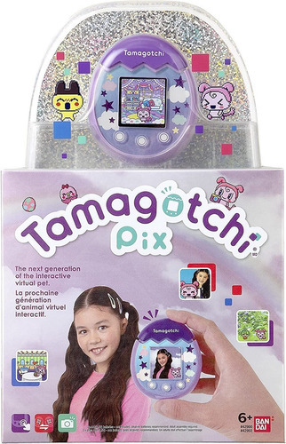 Tamagotchi Pix Bandai C/camara Color Purpura