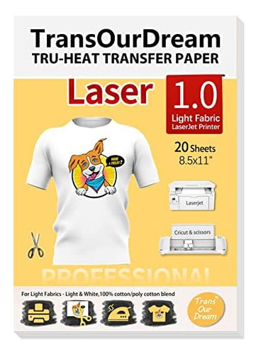 Iron On Heat Transfer Paper For Light T Shirts (20 Shee...