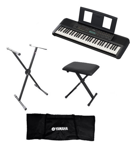 Yamaha Psr-e283 Teclado Musical Con Funda Banco Y Base