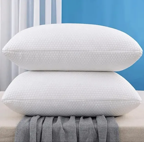 Kit 2 Travesseiros  Nasa Flex Suporte Medio Antialérgico  Branco