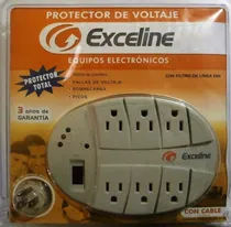 Comprar Protector De Voltaje Multitoma Exceline Electronicos C\u002Fcable
