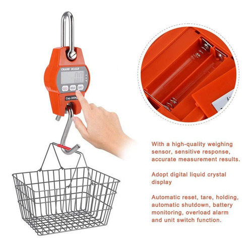 Chiciris Báscula Digital Naranja, Báscula Para Equipaje De