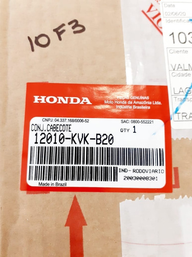 Imagem 4 de 6 de Cabeçote Cb300/ Xre300 2013/2015 Original Vela Fina