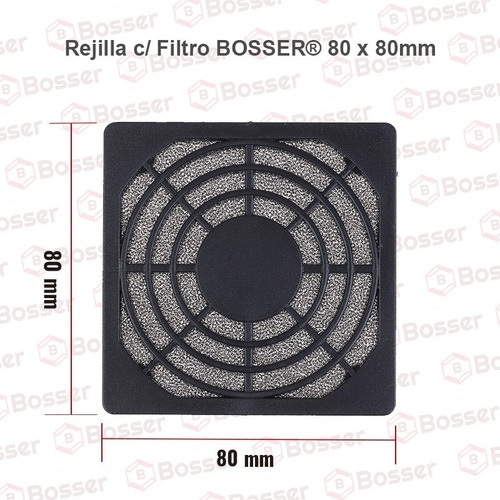 Reja Plastica C/ Filtro Bosser Para Cooler 3 PuLG 80x80mm