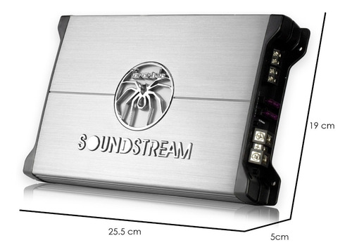 Imagen 4 de 4 de Amplificador Clase D Monoblock 2000w Tarantula Soundstream