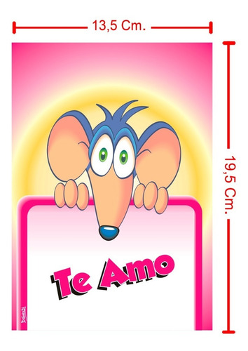 Ratoncito Encantador 2 Tarjetas Amor Enamorados San Valentín