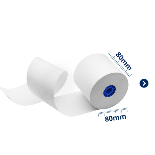 INKO 40 Rollos Papel Térmico 80x80 Mm Por Rollo compatible con Epson Color Blanco