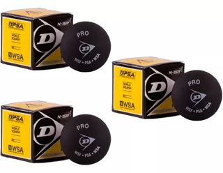 Bola De Squash Dunlop Revelation Pro Xx - Pack C/ 3 Un