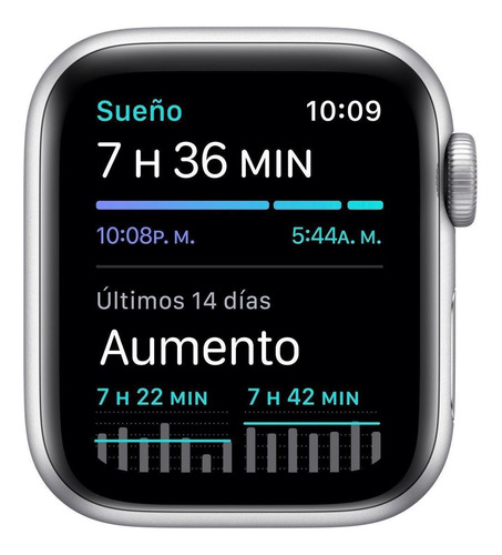 Imagen 5 de 9 de Apple Watch SE (GPS, 40mm) - Caja de aluminio color plata - Correa deportiva Blanca