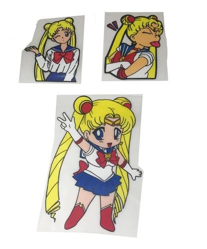 Parche Transfer Termoadhesivo Sailor Moon, Serena, Kit 3 Pzs