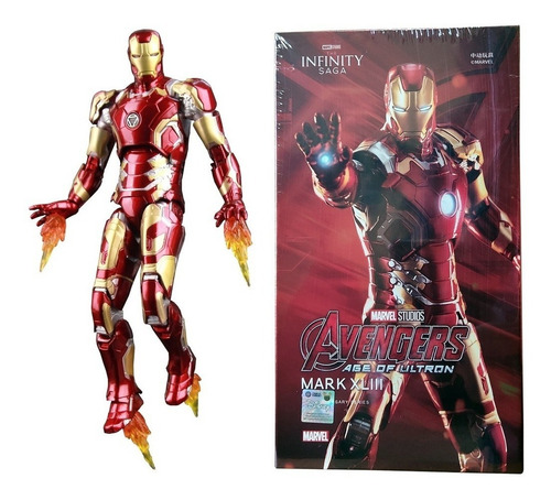 Boneco Iron Man Mark 43 Xliii Tony Stark Homem Ferro Origina