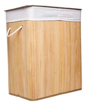 Comprar Cesto canasto De Ropa Sucia Doble Rectangular Bambu Plegable