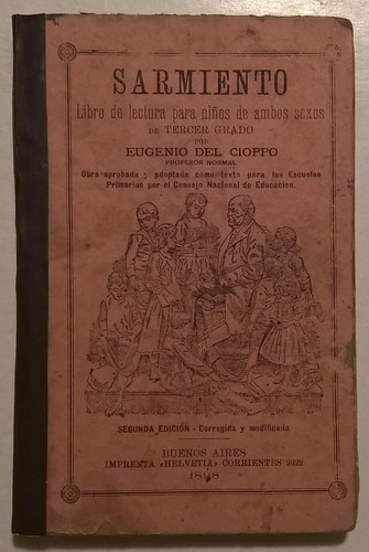 Sarmiento Libro De Lectura 3º Grado - E Del Cioppo- Año 1898