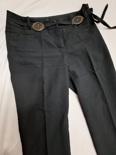 Pantalón Negro, Tela Con Poliéster Marca Comma, Talle 42