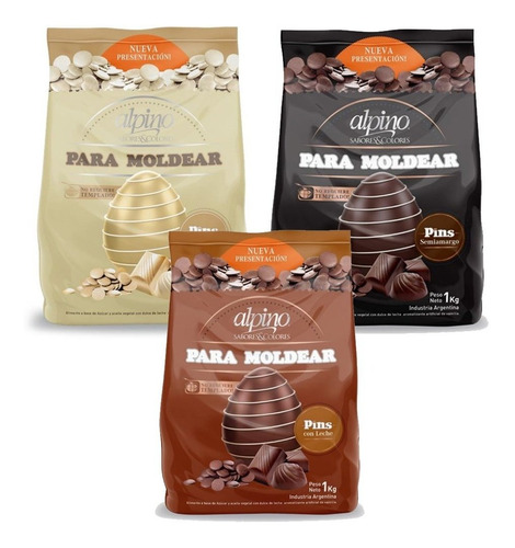 Chocolate Semiamargo Alpino Pins 6 Unidades X 1kg