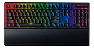 Teclado gamer Razer Black Widow BlackWidow V3 QWERTY Razer Yellow inglés US color negro con luz RGB