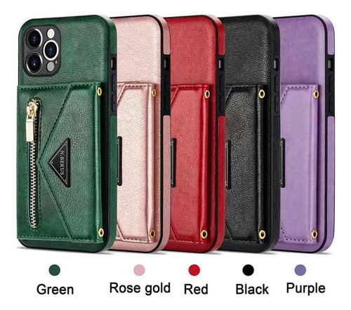 Funda De Piel Para iPhone Funda Tipo Cartera Con Correa