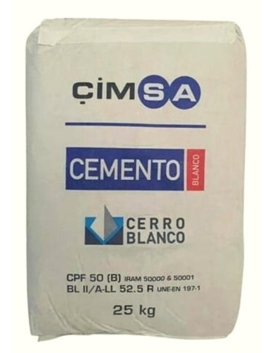 Cemento Blanco X 25 Kilos Cimsa