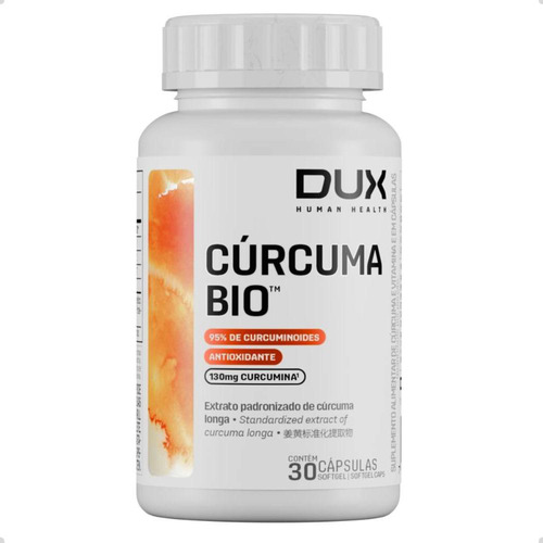Curcuma Bio Curcumin 30 Capsulas Dux Nutrition Sabor Natural