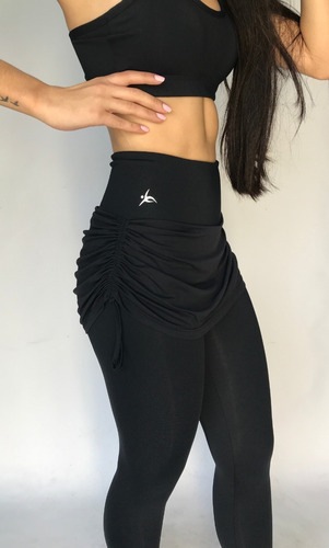 Imagem 6 de 7 de Calça Legging Suplex Poliamida Saia Corrida
