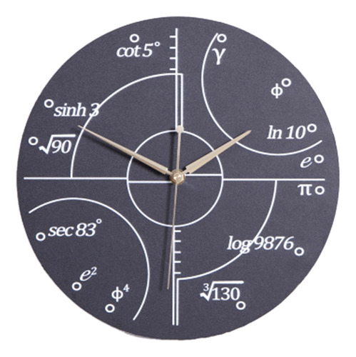 Reloj De Pared Function Formula Con Esfera Sin Marco, Reloj
