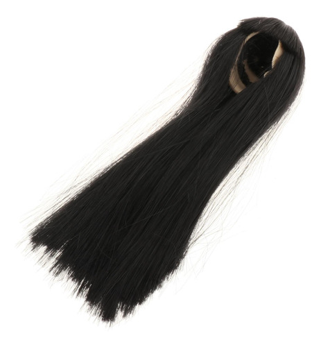 Cabello Femenino 1/6, Peluca De Muñeca Pelo Largo Negro