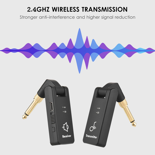 - Transceptor Inalámbrico Y Conector De Guitarra Con
