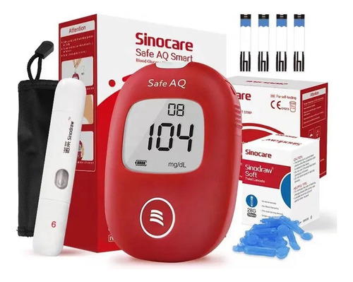 Glucómetro continuo Sinocare Safe AQ Smart rojo
