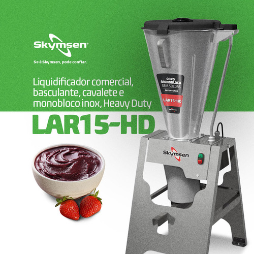 Liquidificador Industrial Baixa Rotação Heavy Duty LAR15hd Skymsen
