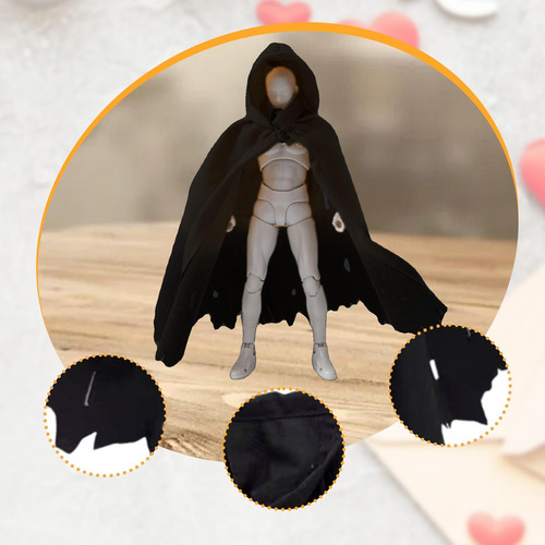 1/12 De Ropa De Figura De Acción, Ropa En Miniatura Negro
