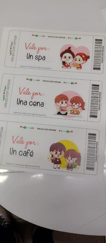 Cupones De Pareja: Talón De Vales Canjeables