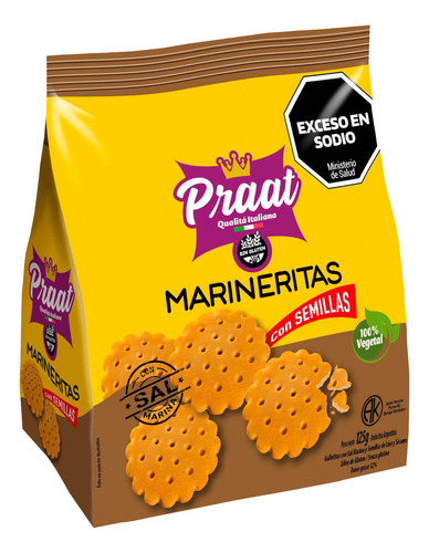 Galletita Marinerita Con Semilla Praat Vegana Sin Tacc 125g