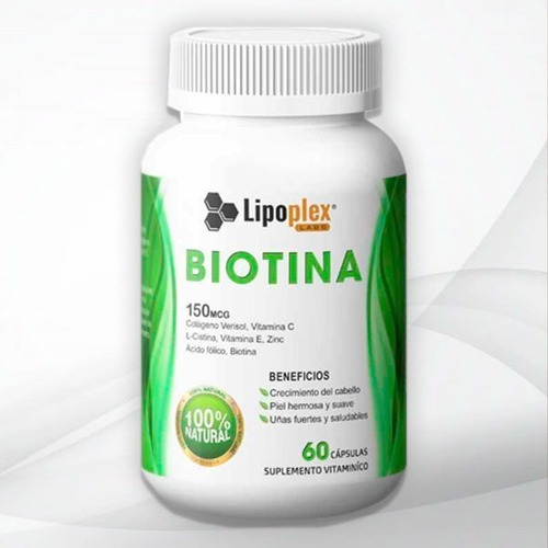 Imagen 1 de 3 de Biotina Lipoplex 60 Caps