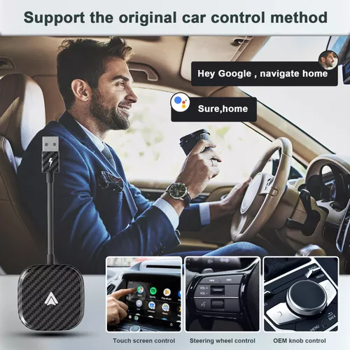 Adaptador Inalámbrico Android Auto Car Converter Negro