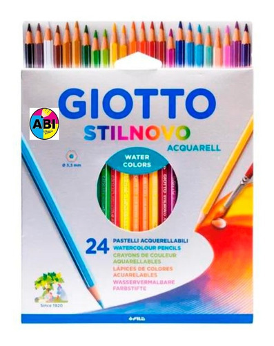 Lápices Acuarelables Giotto Stilnovo  Caja X 24 Colores