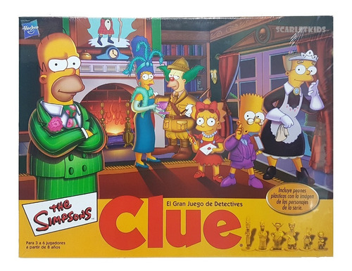 The Simpsons Clue Hasbro Original Juego De Mesa Scarlet Kids