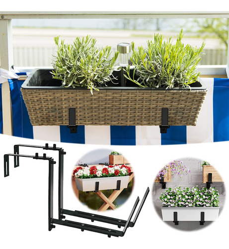 Estante Q Planter Box, Ajustable Para Jardineras, Para Rail