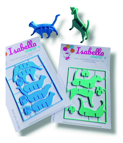 Souvenir Animales De Encastre Personalizado X30 Cumpleaños