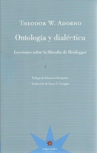 Libro - Ontologia Dialectica - Adorno, Theodor W