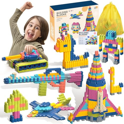 Building Blocks For Kids, 1080pcs Toddlers Stem Buildin...