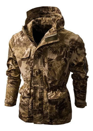 Chaqueta Masculina Con Capucha Camuflada En Prueba De Agua