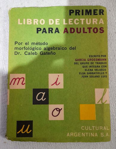 Primer Libro De Lectura Para Adultos - Cultural Argentina
