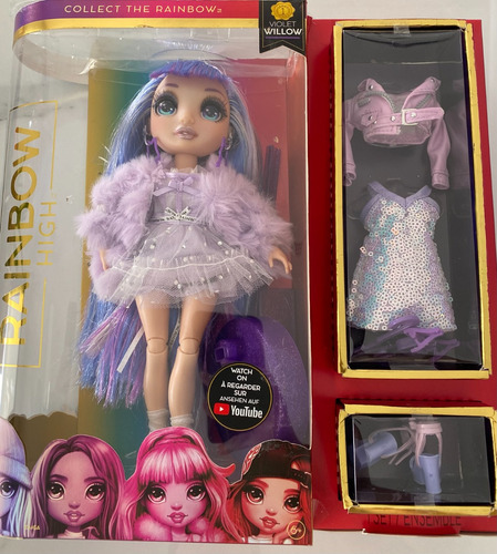 Boneca Rainbow High Fashion Violet Willow Com Acessorios (Usado)