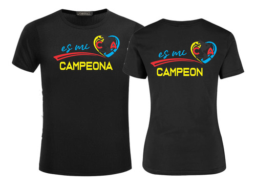 Playera Parejas Duo America, America Campeon