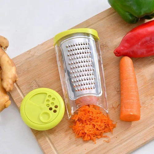 Rallador Con Contenedor Y Tapa Dispensadora