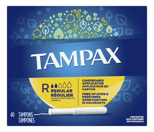 Tampax - Tampones Con Aplicador De Carton, 40 Ea Normal (paq