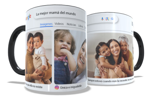 Pocillo Taza Mug Google Personalizada Fotos Regalo Para Mamá