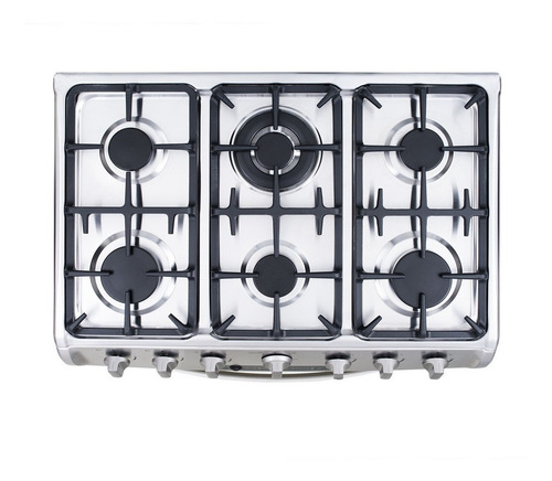Imagen 5 de 6 de Estufa Haceb Orégano 76-VF gas natural 6 quemadores inox 110V - 120V puerta con visor