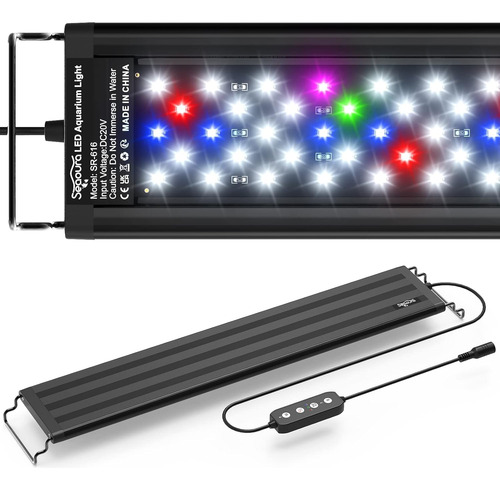 Luz Led De Acuario Seaoura Para Plantas, Peces De Espectro C