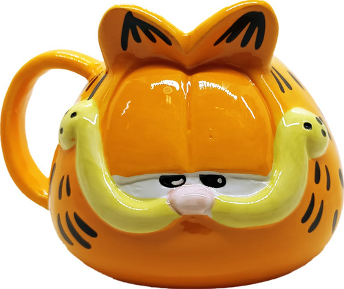 Taza Con Forma Garfield Licencia Oficial Naranja